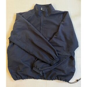 PGA Tour Dark Blue Windbreaker Warmup Jacket 1/4 Zip Front Pullover Size L